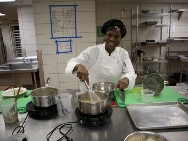 Woman mixing a bowl