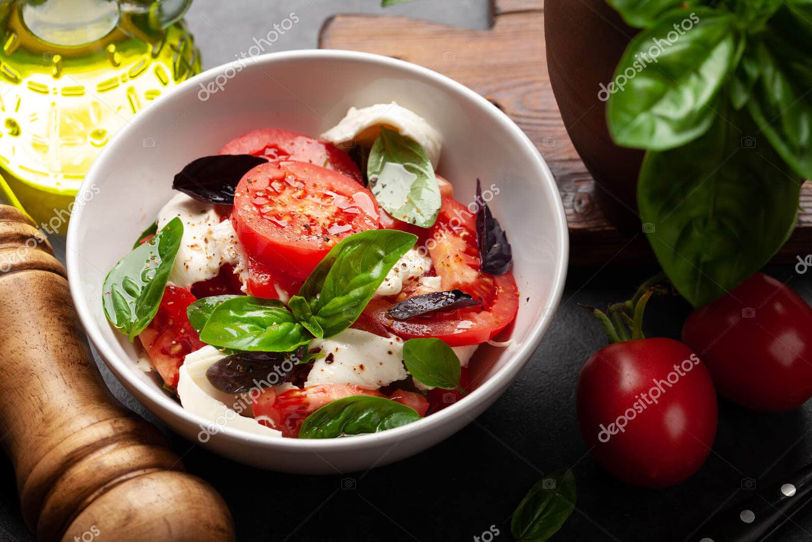 salad with fresh tomatoes